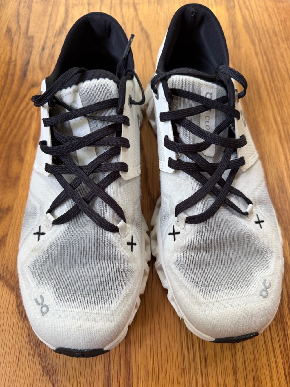 On Running White and Black Cloudrunning Shoes